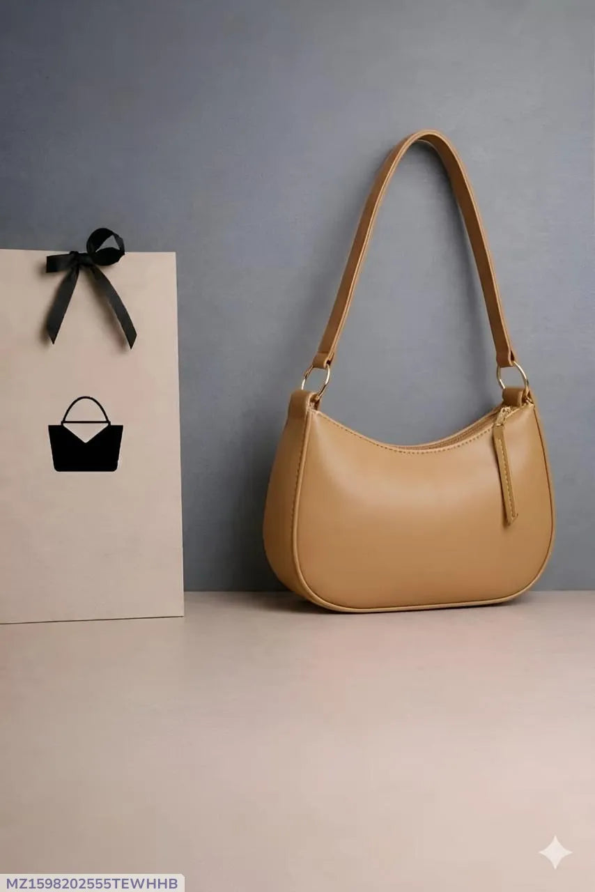 Mustard Leather Shoulder Bag for Women